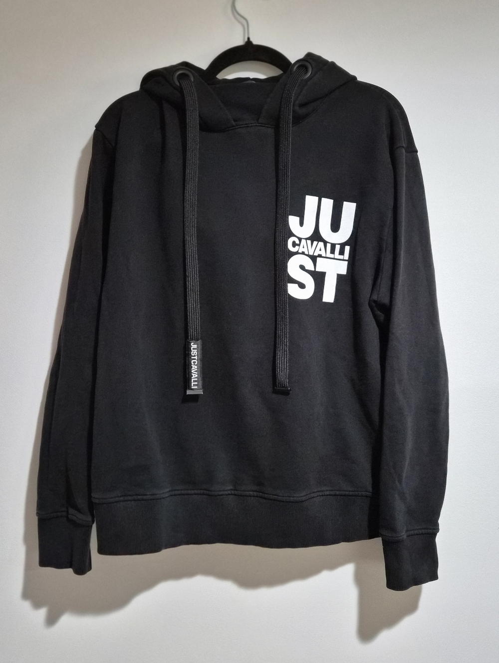 JUST CAVALLI SWEATSHIRT WITH LOGO PRINT AND HOOD - Size M